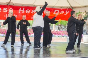 Demonstrating at Tucson Confucius Institute's Health Day Festival